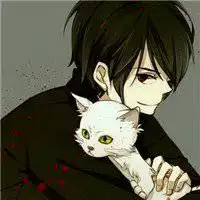 男孩和猫情侣头像二次元