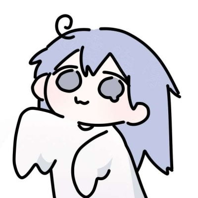  简笔画头像蓝色系