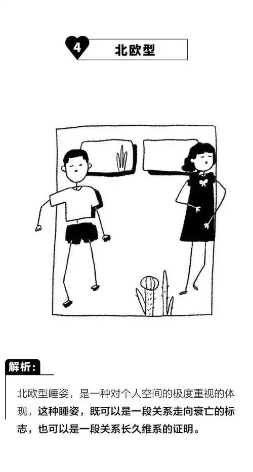  情侣之间睡姿大赏漫画