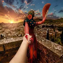 老君山红帽女情侣头像仙