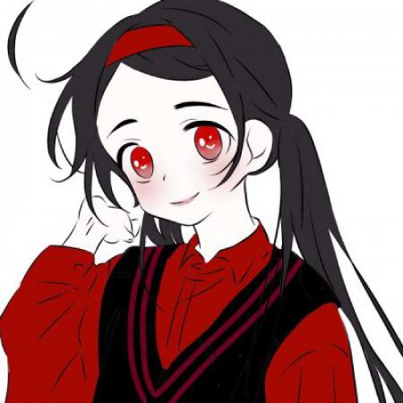  女生头像动漫冷酷,红色系个性日系风