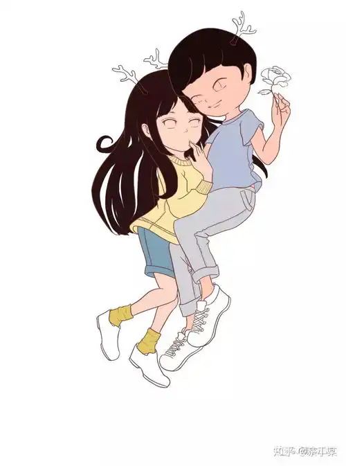  如何画出可爱的情侣头像第二弹