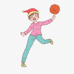  圣诞节卡通手绘篮球女孩图片素材其他格式下载动漫人物大全