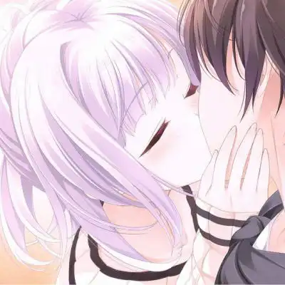  舌吻动漫情侣头像一左一右高清图片情歌合衬旧梦成妆