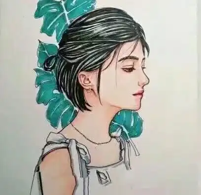 清爽卡通情侣头像动漫女