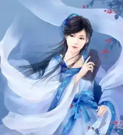  古装女子唯美蓝色图片