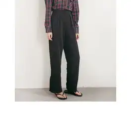 洋湖轩榭2019春新款韩国ins简约气质质感宽松阔腿高腰休闲长裤西裤女a 洋湖轩榭2019春新款韩国ins简约气质质感宽松阔腿高腰休闲长裤西裤女a