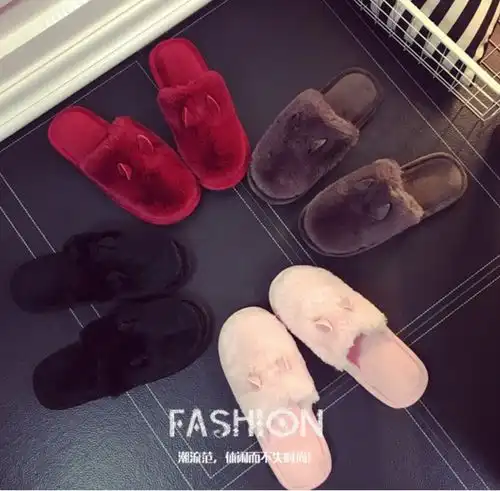  情侣卡通爆款室内棉拖鞋,在家也可以萌萌哒,女孩子最喜欢的款式