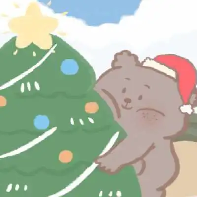  一对两张的圣诞节情头可人卡通头像