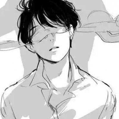  情头动漫一男一女黑暗丧