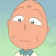  小丸子和花轮微信情侣头像,蓝色穿和服的