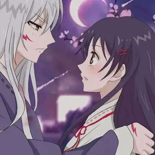 情侣头像不是水印动漫女