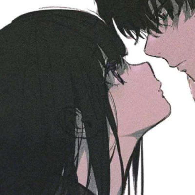  冰菓头像一男一女情侣版冰菓情头一左一右高清好看