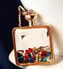 505水晶透明香水瓶毛衣链情人节礼物10韩版饰品彩钻 505水晶透明香水瓶毛衣链情人节礼物10韩版饰品彩钻