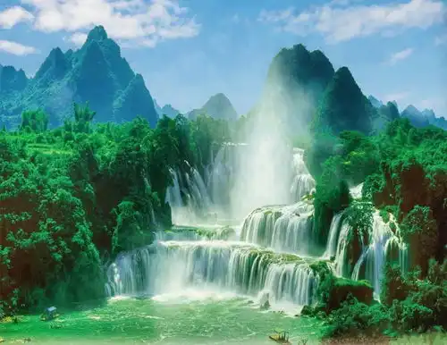 周星驰头像情侣瀑布