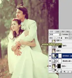  photoshop打造淡淡的黄褐色外景婚片