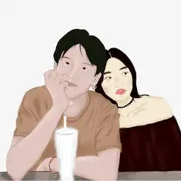  七夕节依偎在一起的情侣图片素材其他格式下载动漫人物大全