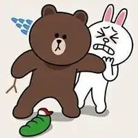  兔兔和熊熊的卡通头像微信头像图片大全