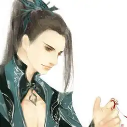  请问这是情侣头像吗手指上有一根红线