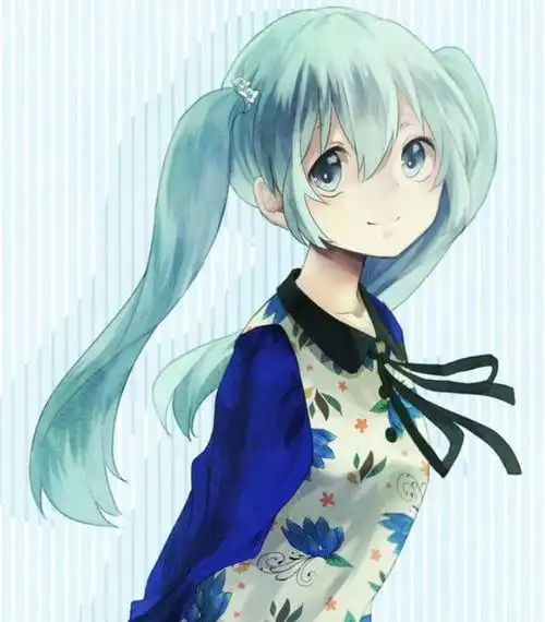  动漫头像卡通手绘,身穿漂亮裙子的可爱女生