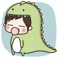 卡通绿色恐龙情侣头像微信头像图片大全