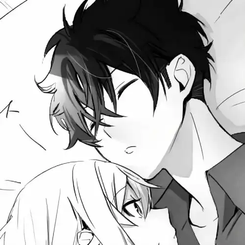 日漫情侣头像单人黑白海