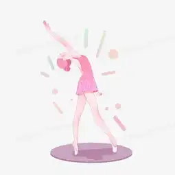  手绘卡通舞蹈女孩插画元素png图片素材下载女孩png熊猫办公