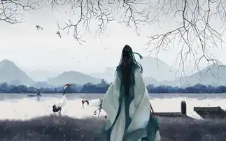  古风美男背影