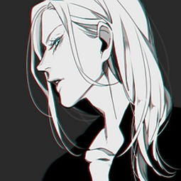  黑白动漫头像男女混合