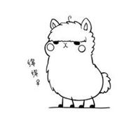  萌萌的漫画卡通羊驼头像图片微信头像图片大全