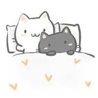  黑猫白猫情侣头像卡通可爱卖萌微信头像图片大全