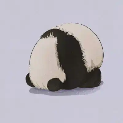  圆滚滚的牢底坐穿兽熊猫熊猫熊卡通动漫头像我要个性网