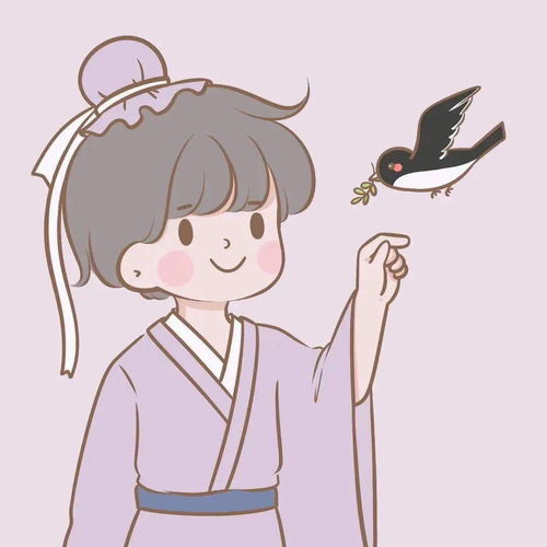 简约卡通头像情侣头像夜