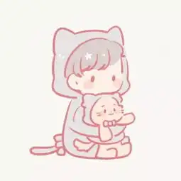 男孩和猫情侣头像阅读