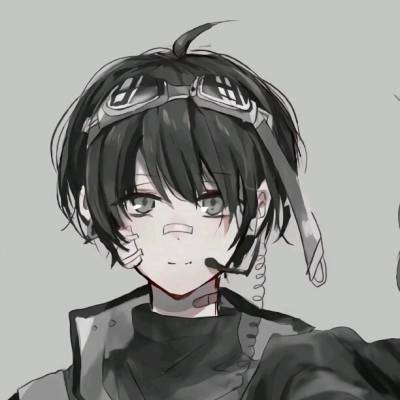  情头动漫一男一女黑暗丧