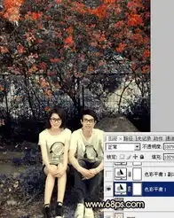  ps调出暗调非主流影楼情侣写真照片