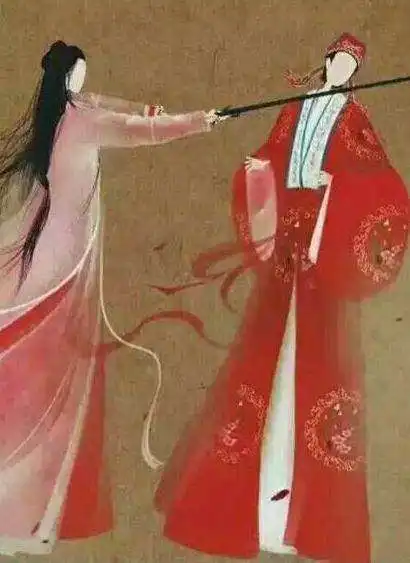 紫霞仙子头像情侣卡通水墨画