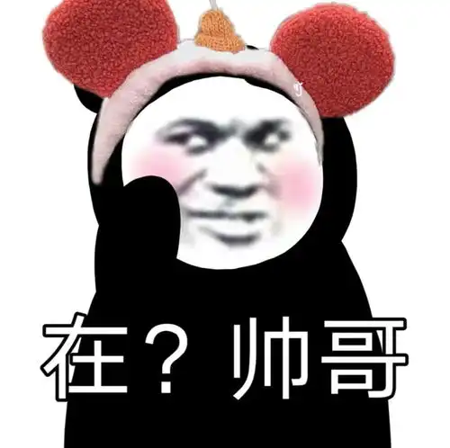  沙雕搞笑熊猫头表情包在吗姐姐