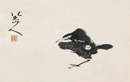  八大山人其实是一个人,所画动物都翻白眼,好似有趣实则悲剧