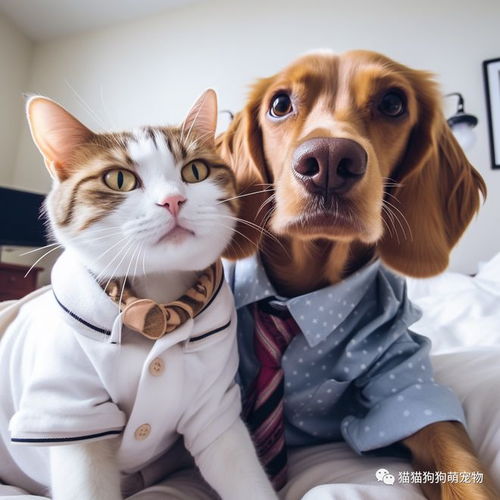  宠物界的小情侣,超级会拍照的狗狗和猫咪合影