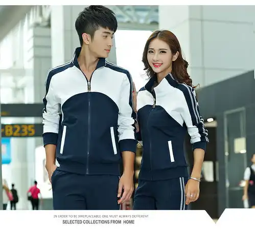 春秋运动服男士情侣纯棉衣女时尚大码休闲运动套装团体比赛服 春秋运动服男士情侣纯棉衣女时尚大码休闲运动套装团体比赛服