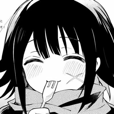  黑白手绘漫画女头,超好看的黑白漫画头像女