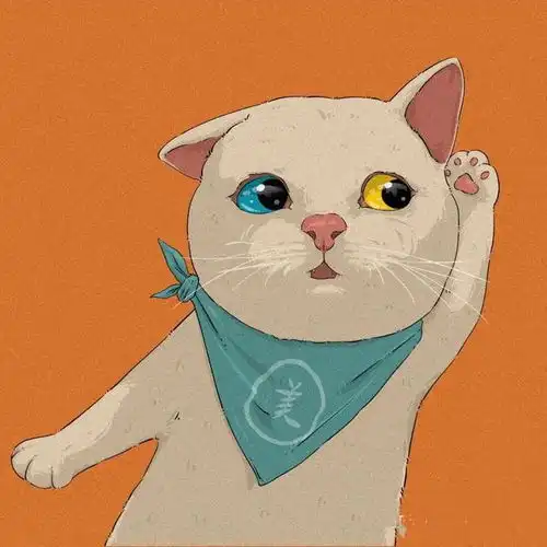 男孩和猫情侣头像犯困