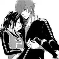  我们的恋爱有你才安心双人黑白手绘头像