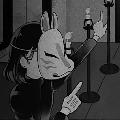 黑白情侣头像一男一女一