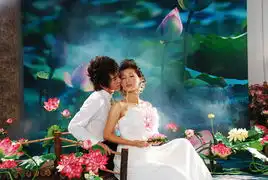  photoshop调色将婚纱片调出梦幻清新效果