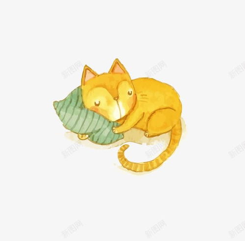  午睡的小橘猫免抠png设计图片免费下载页面网页平面电商创意素材手绘猫咪素材