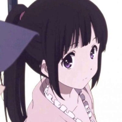  冰菓头像一男一女情侣版冰菓情头一左一右高清好看