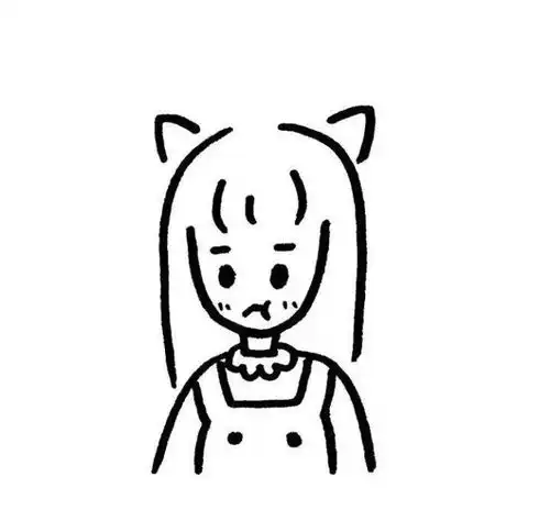  一组黑白简笔男生女生头像点赞好运