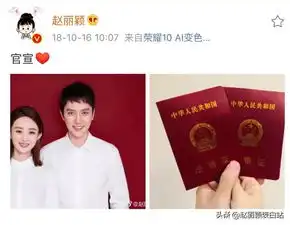  赵丽颖冯绍峰结婚照片曝光,网友公费结婚,连微博头像也换成情侣款